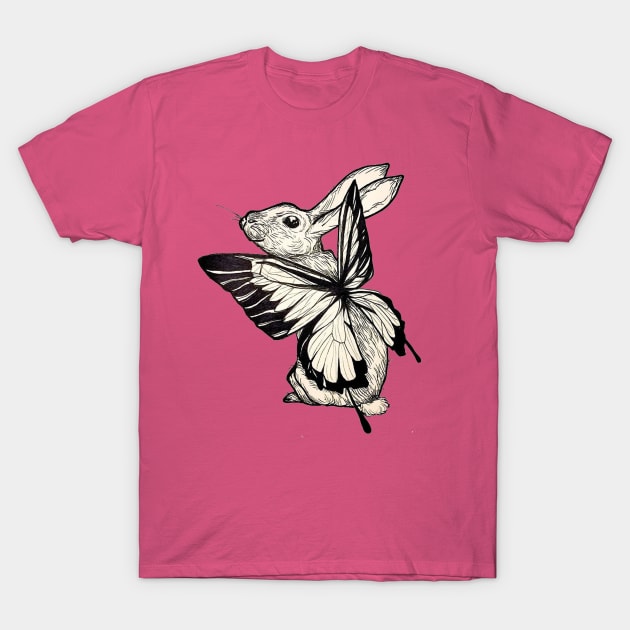 Butterfly Bunny T-Shirt by barytat